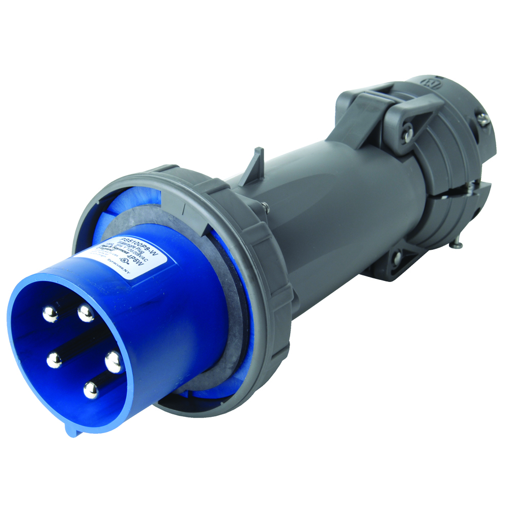 PS5100P9W Pin & Sleeve Watertight 100A 3øY 120V/208V Plug