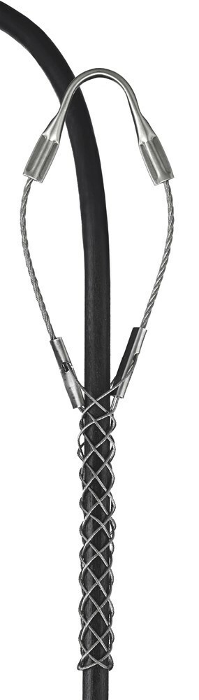 02416009 Light Duty Closed Mesh Single Eye Single Weave Service Drop Support Grip, 2050 lb Breaking Strength, 0.7 to 0.81 in Cable, Stainless Steel