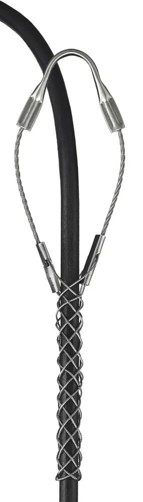 02416011 Light Duty Closed Mesh Single Eye Single Weave Service Drop Support Grip, 2050 lb Breaking Strength, 0.81 to 0.94 in Cable, Stainless Steel