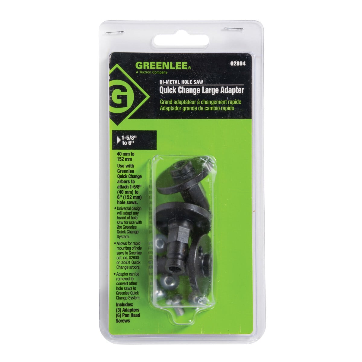 02804 Large Adapter With Fixed Pockets, For Use With 1-5/8 to 6 Saws
