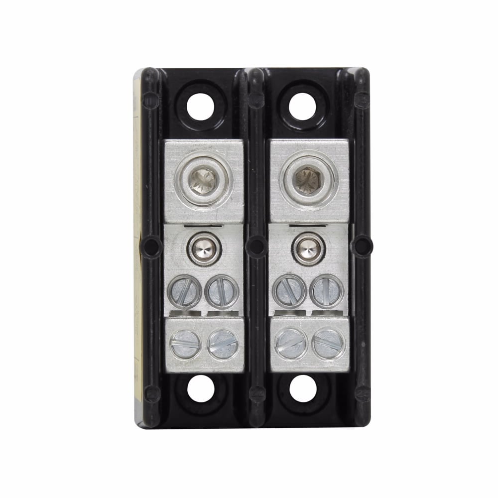 16220-2 Magnum Barrier Power Distribution Block, 600 V AC/DC, 175 A, 2 Poles, (2) 14 to 2/0 AWG Cu, 8 to 2/0 AWG Al Line, (6) 14 to 4 AWG Cu, 8 to 4 AWG Al Load Wire, Thermoplastic