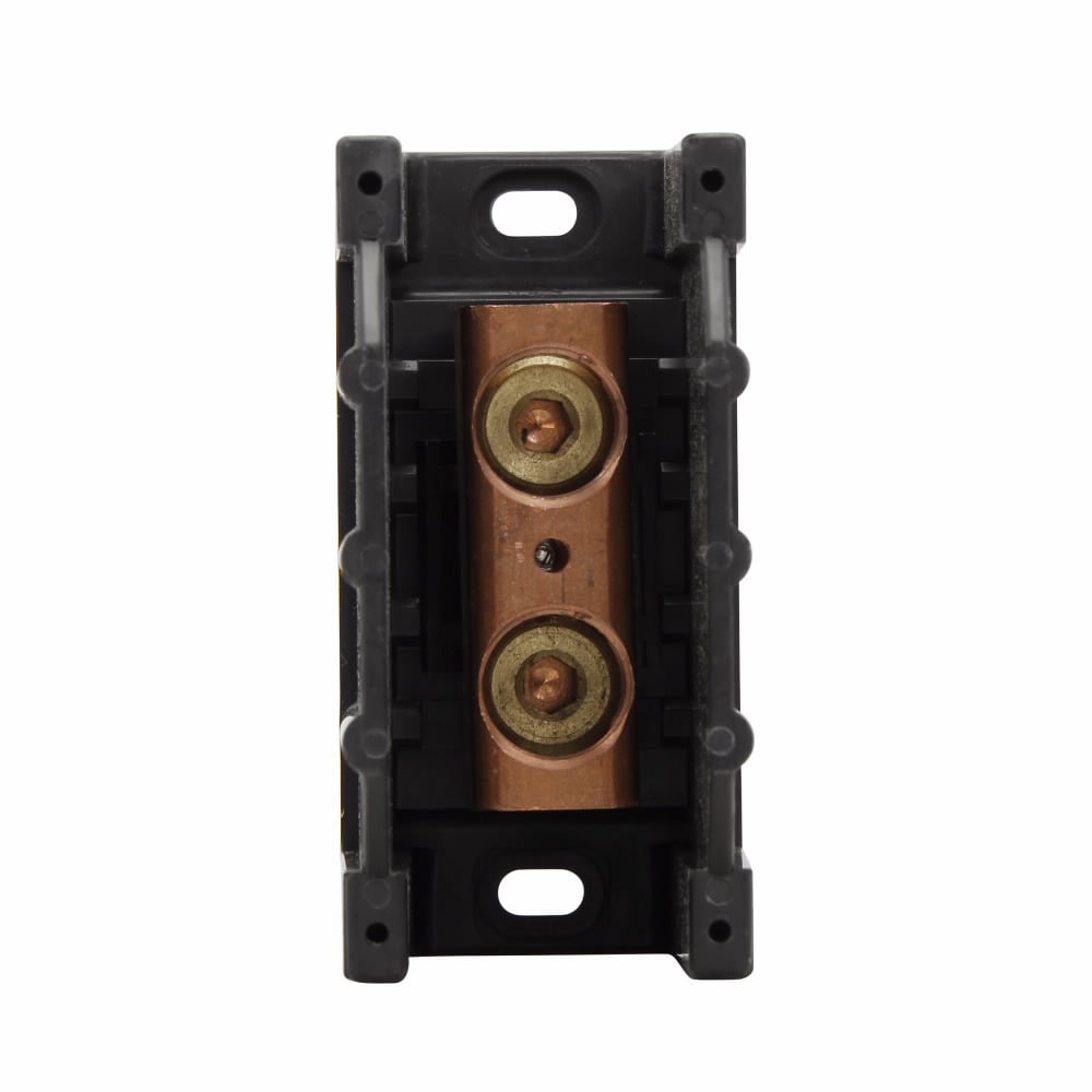16301-1 Barrier Molded Power Splicer Block, 600 V AC/DC, 255 A, 1 Pole, 6 AWG to 250 kcmil Cu Line/Load Wire, Aluminum/Thermoplastic