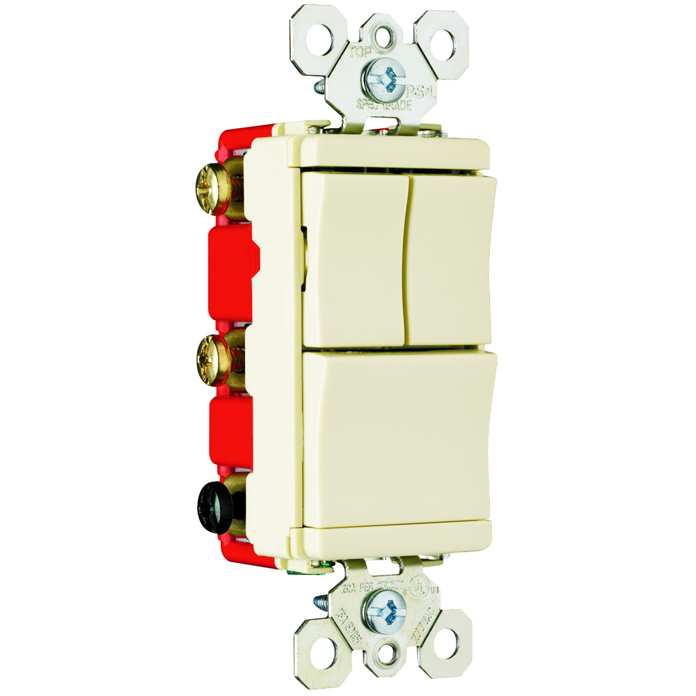 PS811120LA  Decorator Combination Switch, Light Almond