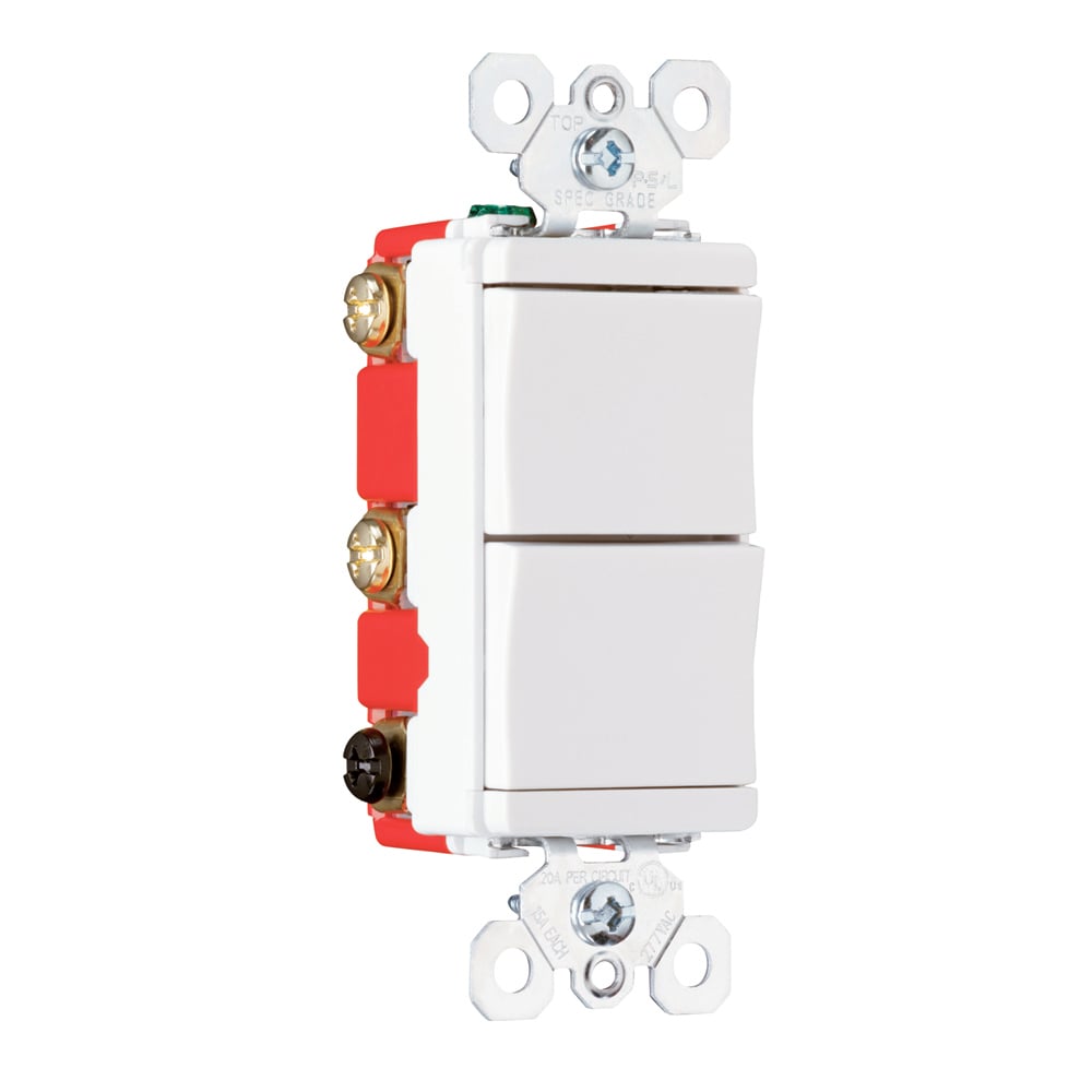 PS81120W  Decorator Combination Switch, White