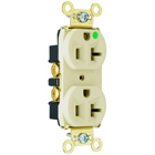 Heavy-Duty Hospital Grade Duplex Receptacle Back and, Side Wire 20amp 125volt Ivory