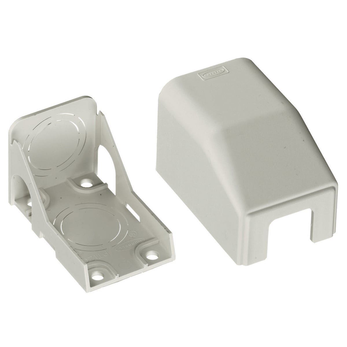 PT12CA Extruded Non-Metallic Standard Conduit Adapter, 0.28 sq-in, For Use With PremiseTrak PS1 Series Non-Latching Non-Metallic Raceway, PVC