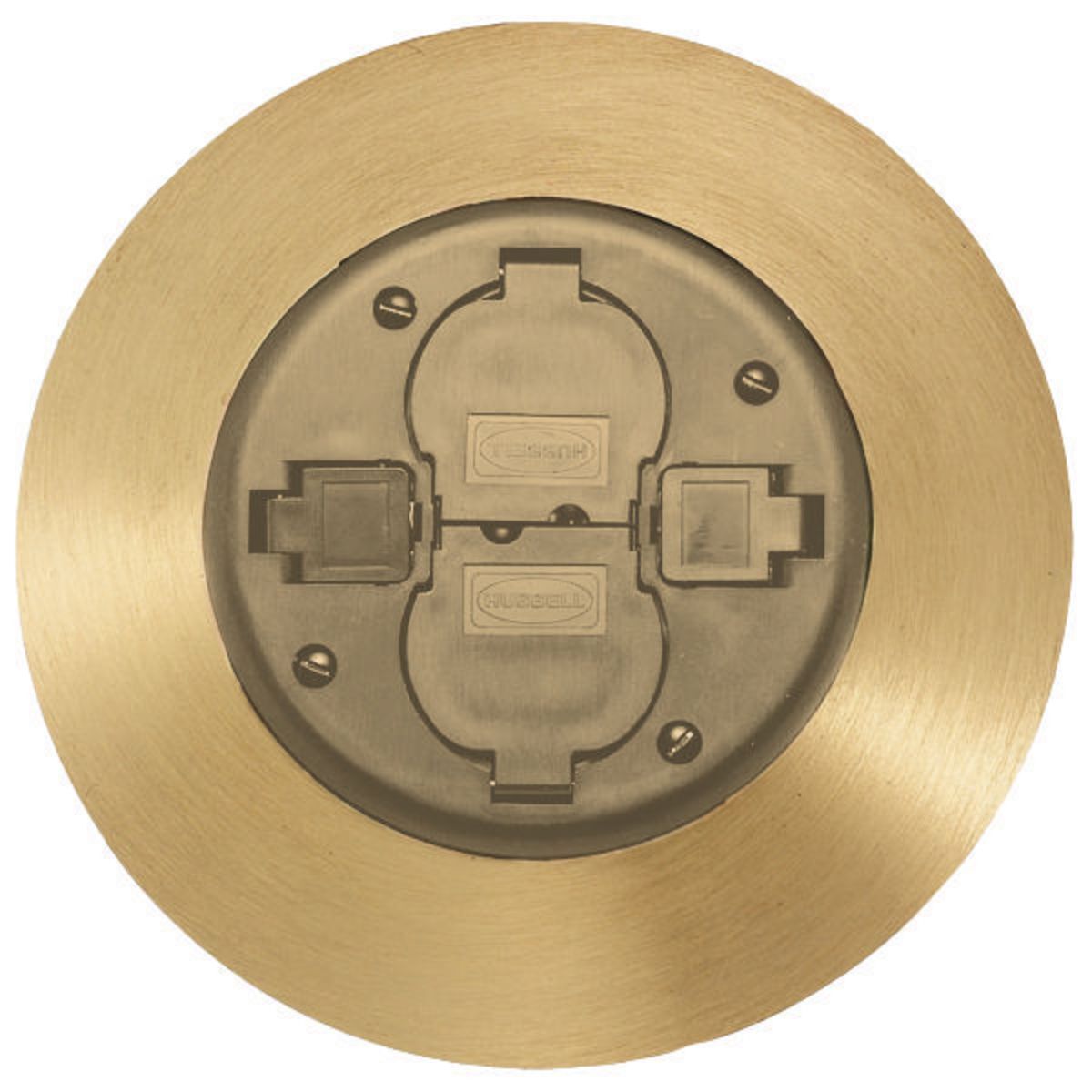 PT2X2SFBRS 2x2 Flush Fire-Rated Standard Poke-Through Service Fitting, 7 in Dia, 16.67 in L, Brass