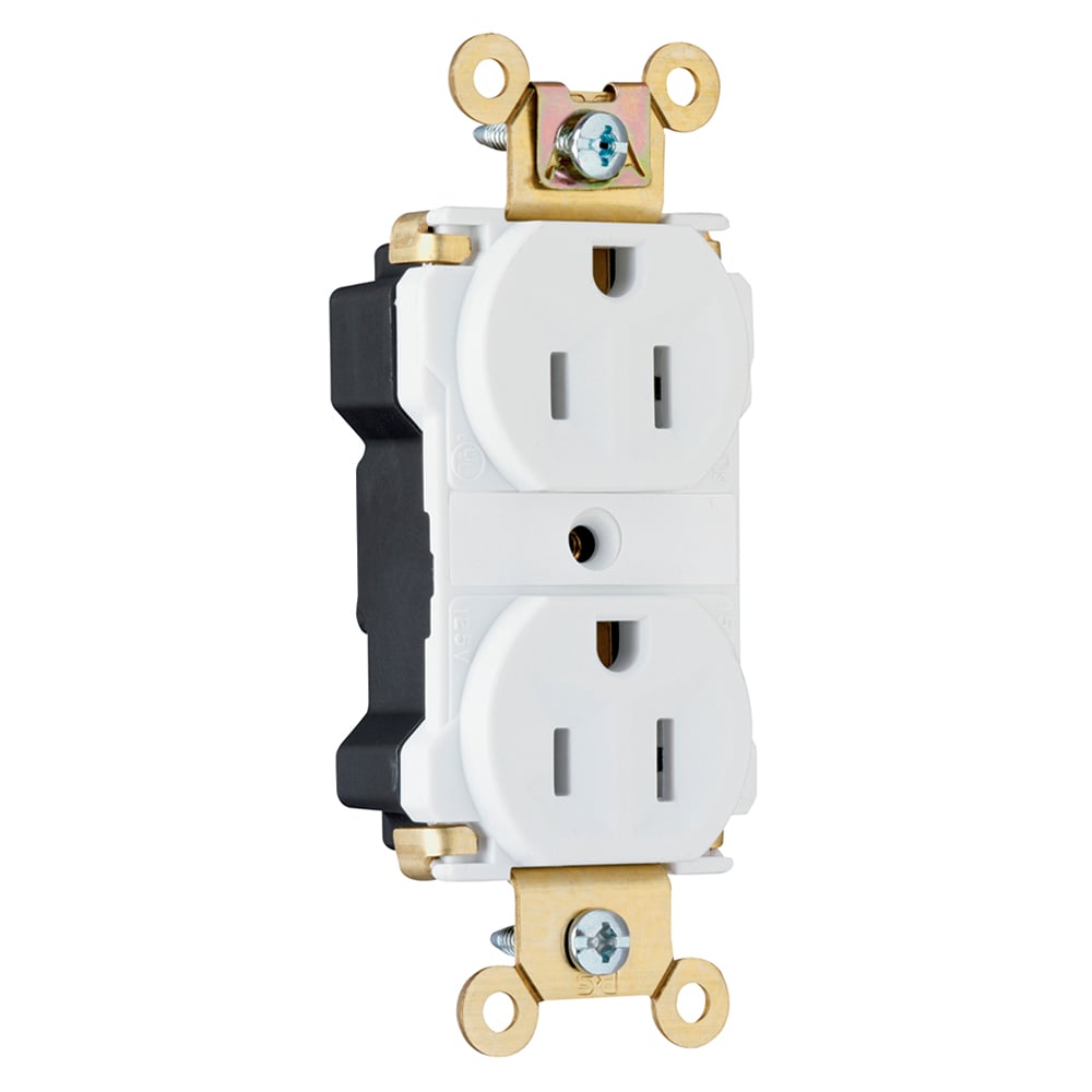 PT5262AW PlugTail Industrial Extra Heavy Duty Spec Grade Receptacle, 15 Amp, 125V, White
