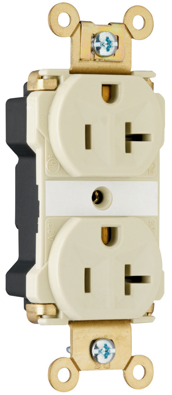 PT5362AGRY PlugTail 20 Amp 125V Industrial Extra  Duplex Receptacle, Gray