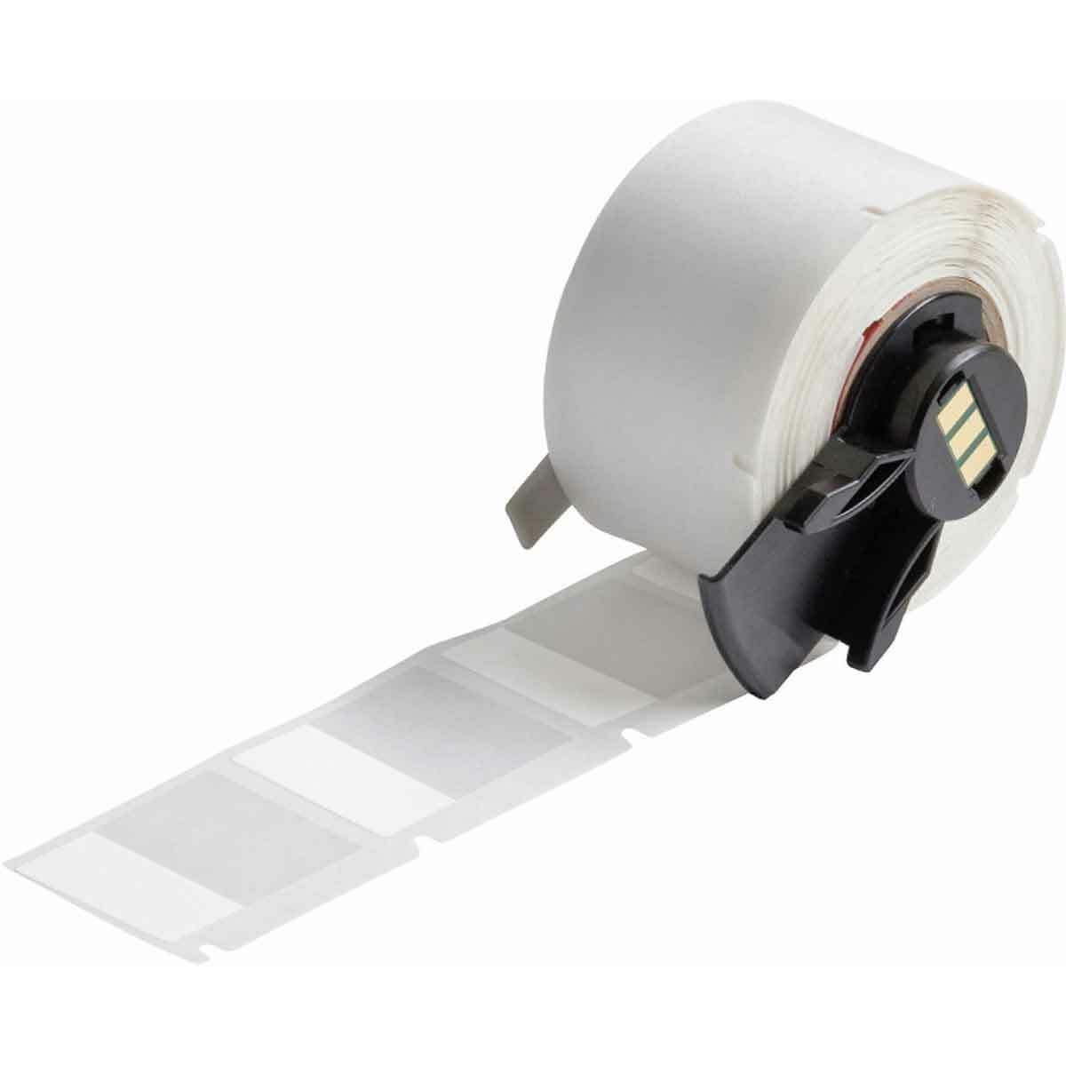 PTL-103-427 BMP71 TLS 2200 Colored Rectangular Self-Laminating Write-On Thermal Transfer Label, 1-1/4 in L x 1 in W, Colored Write-On Area Legend, Clear/White, B-427 Vinyl