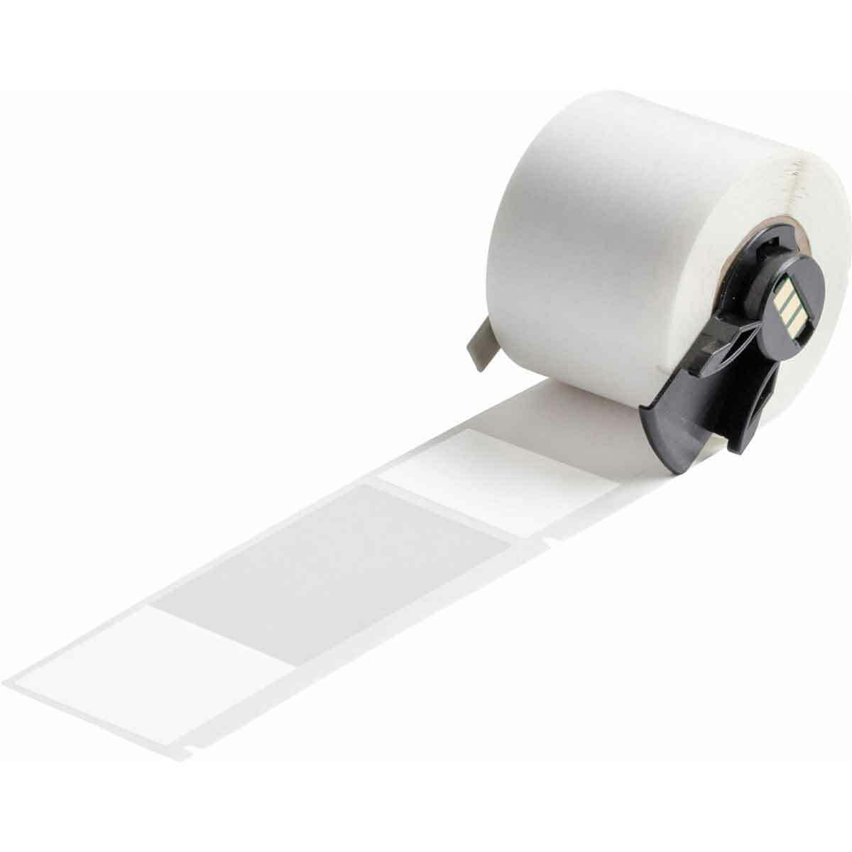 PTL-109-427 BMP71 TLS 2200 Rectangular Self-Laminating Thermal Transfer Label, 4 in L x 1-1/2 in W, Colored Write-On Area Legend, Clear/White, B-427 Vinyl