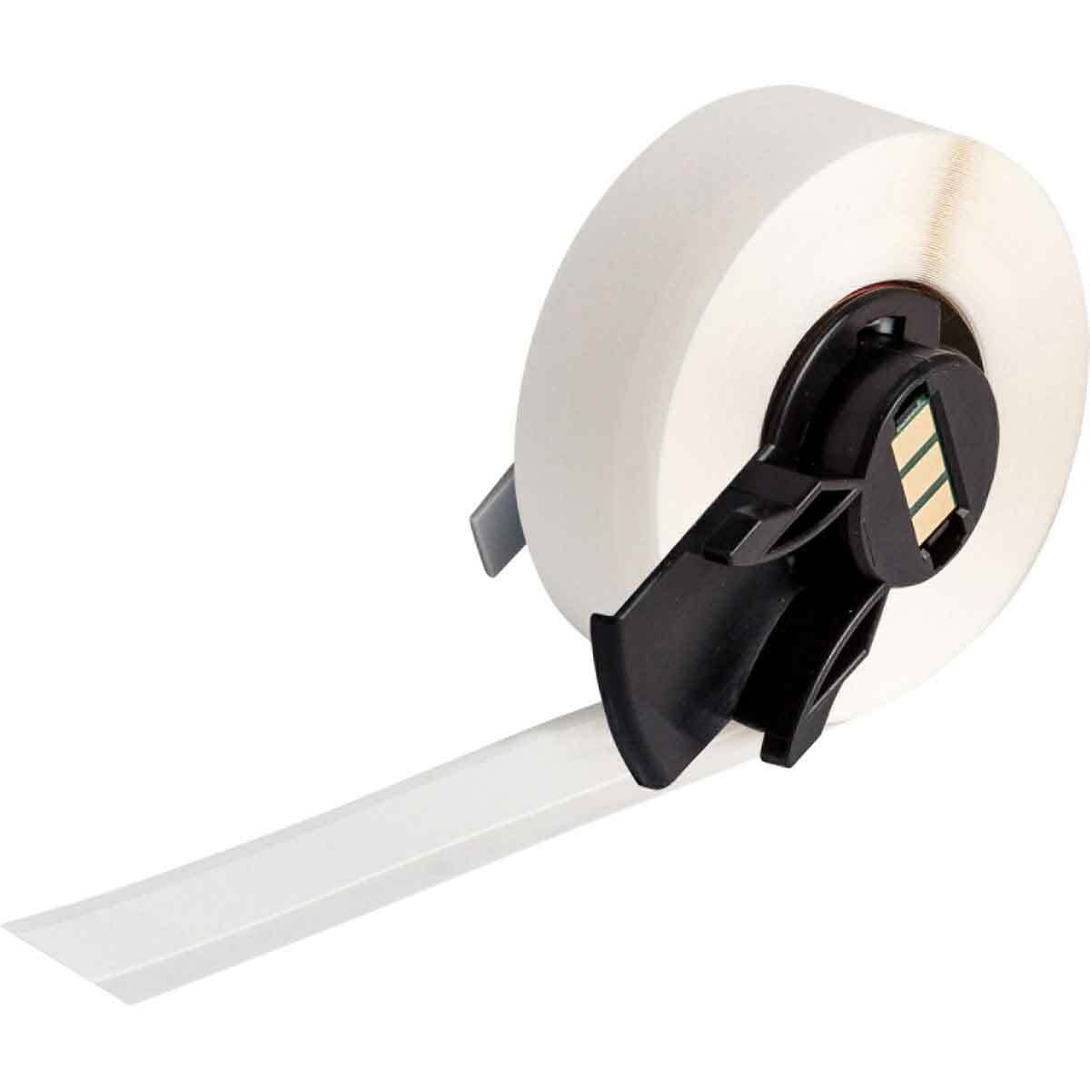 PTLTB-498-375 CleanLift BMP71 TLS 2200 Blank Repositionable Terminal Block Marker Label, 30 ft L x 0.24 in W, Blank Legend, White, B-498 Vinyl Coated Fabric