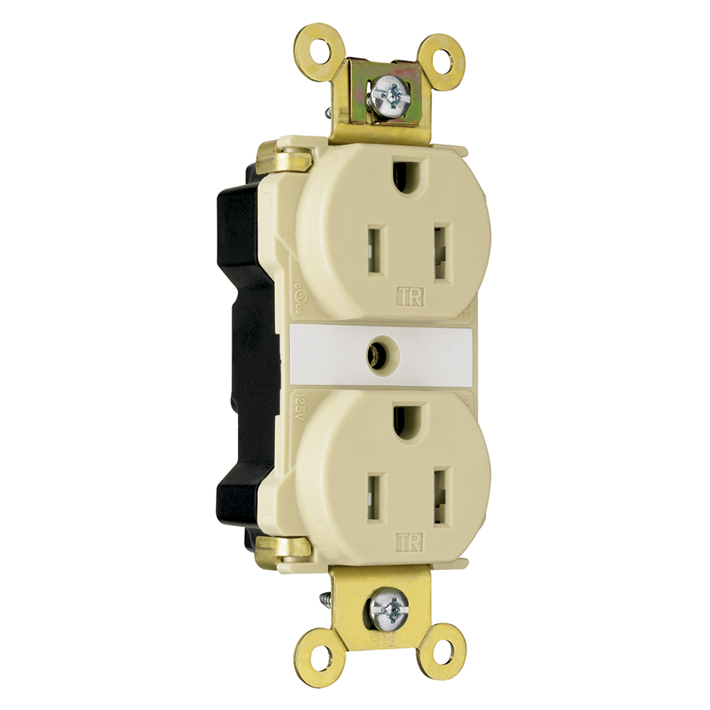 PTTR62I PlugTail Industrial Extra Heavy Duty Spec Grade Receptacle, 15 Amp, 125V, Ivory