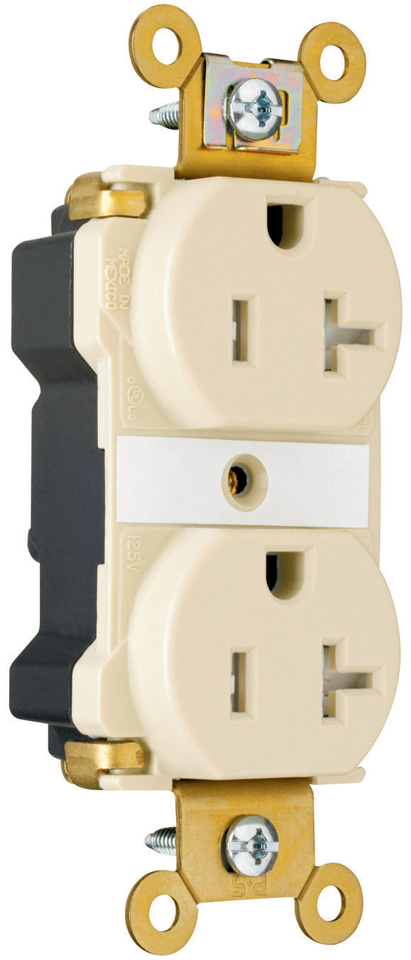 PTTR63BK PlugTail Industrial Extra Heavy Duty Spec Grade Receptacle, 20 Amp, 125V, Black