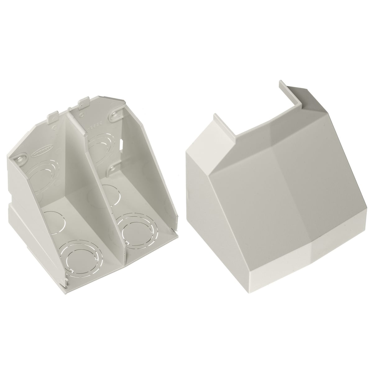 PW2CACF Extruded Non-Metallic Standard Ceiling/Conduit Adapter, 1.6 sq-in, For Use With WallTrak PW2 Series Latching Non-Metallic Raceway