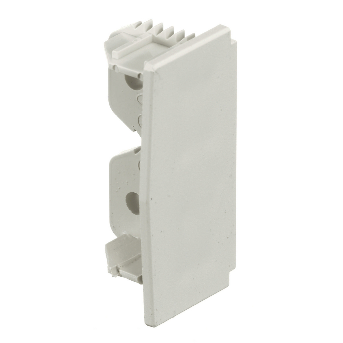PW2EC Extruded Non Metallic Standard End Cap, For Use With WallTrak PW2 Series Latching Non-Metallic Raceway, PVC, Off-White
