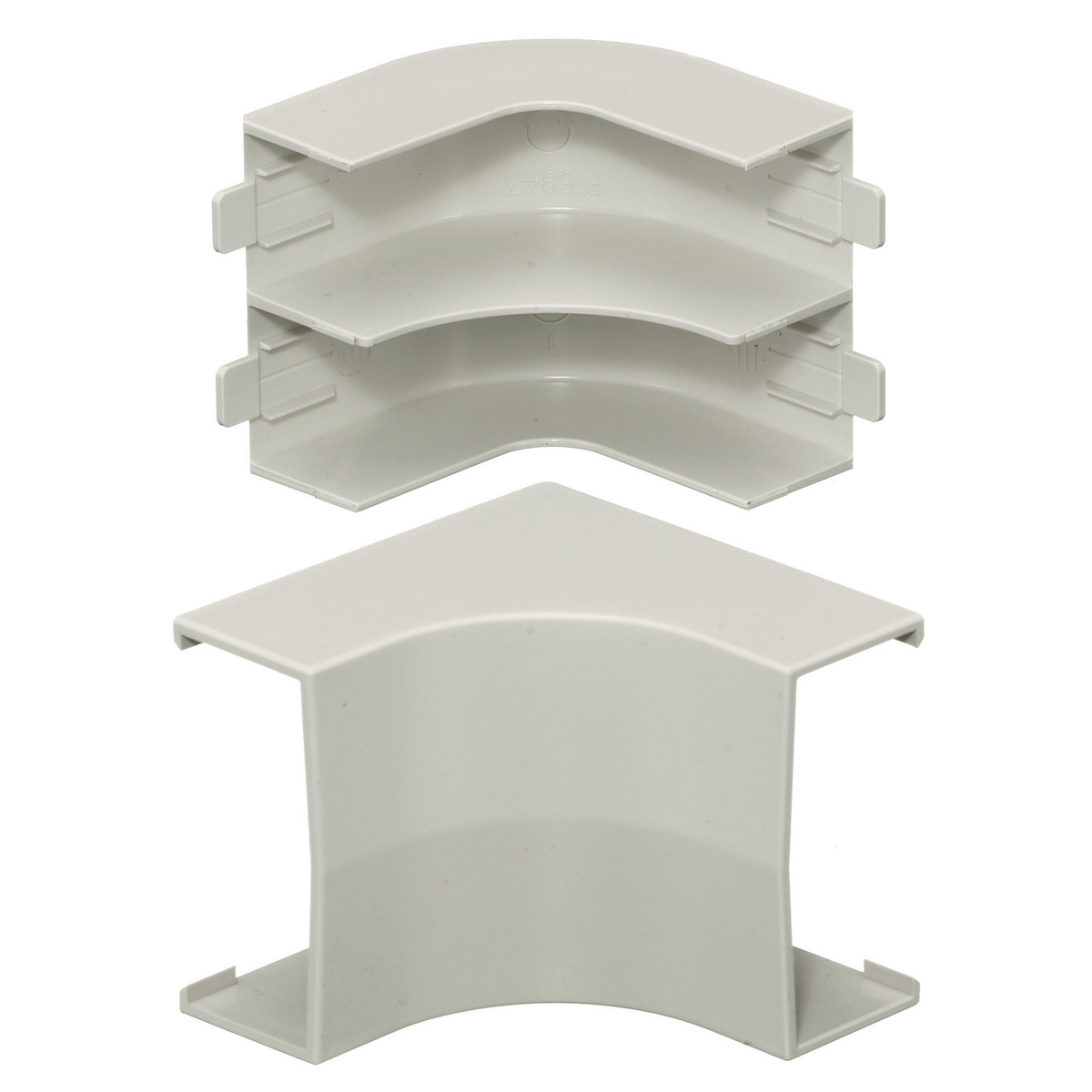 PW2IEBC Extruded Internal Latching Non-Metallic Standard Raceway Elbow, 1-1/4 in Bend Radius, 1.6 sq-in