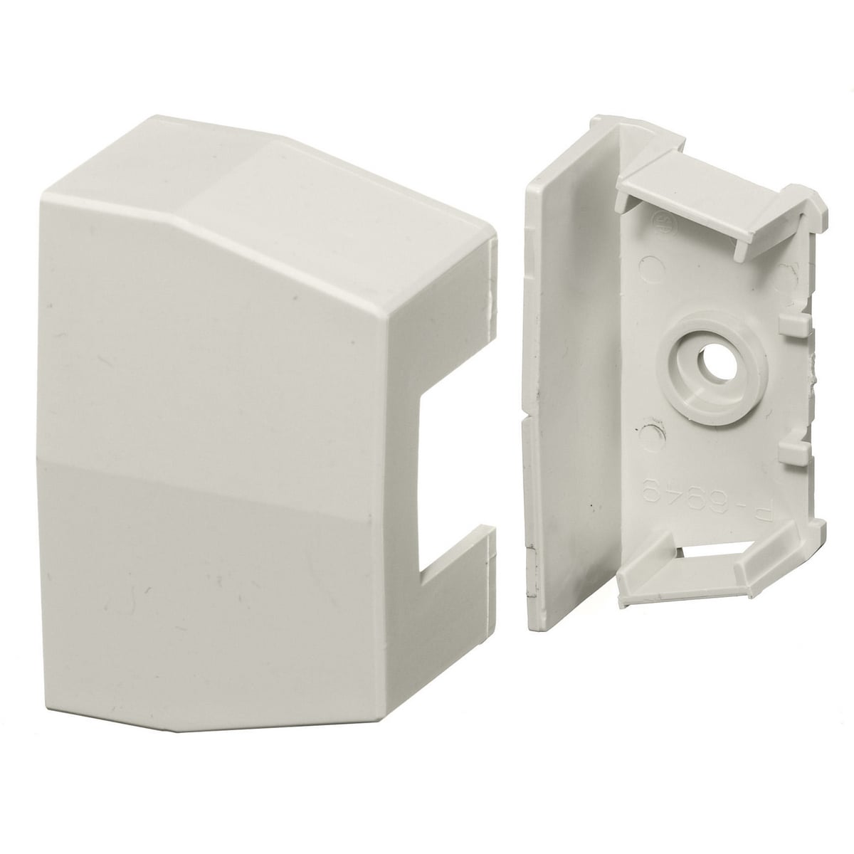 PW2RED Extruded Non-Metallic Standard Raceway Reducer, For Use With WallTrak Latching Non-Metallic Raceway, 1.62 in L x 2.4 in W x 1.15 in H, Office White