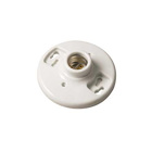 EPCO, Lamp Holder, Keyless, Base: Medium Base, Material: Porcelain, Mounting: Box Mount, Number Of Terminals: 4, Screw Material: Brass