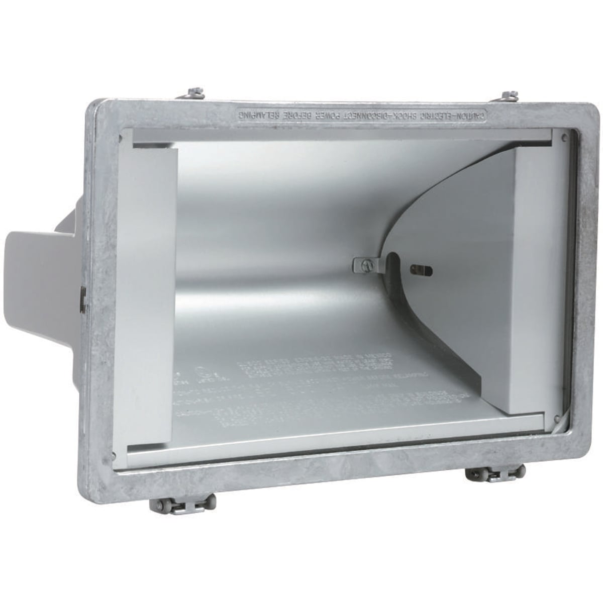 QUARTZLITER QL1505 Industrial Grade Floodlight Fixture, (1) Halogen Lamp, 1000/1500 W Fixture, 120 V AC, Gray/Powder Epoxy Painted Housing