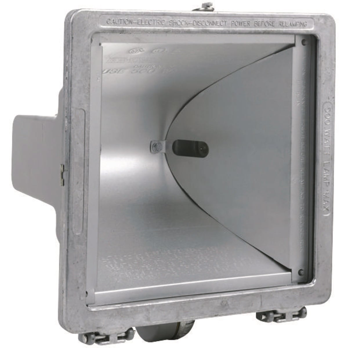Night Falcon QL-500K Rectangular Wide Beam Quartz Floodlight Fixture, Halogen Lamp, 129 W Fixture, 120/277 V AC, Bronze Housing