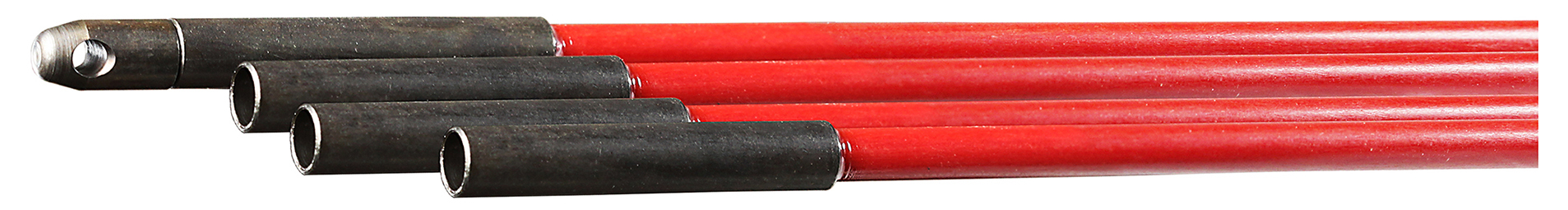QS3630 Quick Stick Rod, 20 in L, 3/16 in Dia Pole, Fiberglass, Red