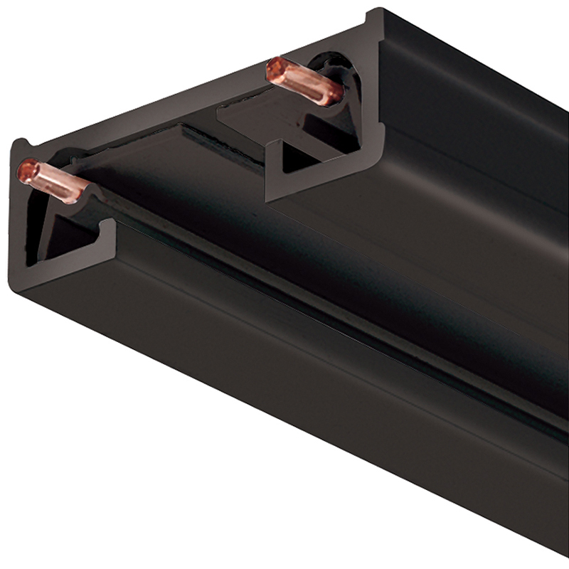 R 4FT BL 1-Circuit Trac System, 4 ft L x 1-3/8 in W x 1/2 in D, Extruded Aluminum