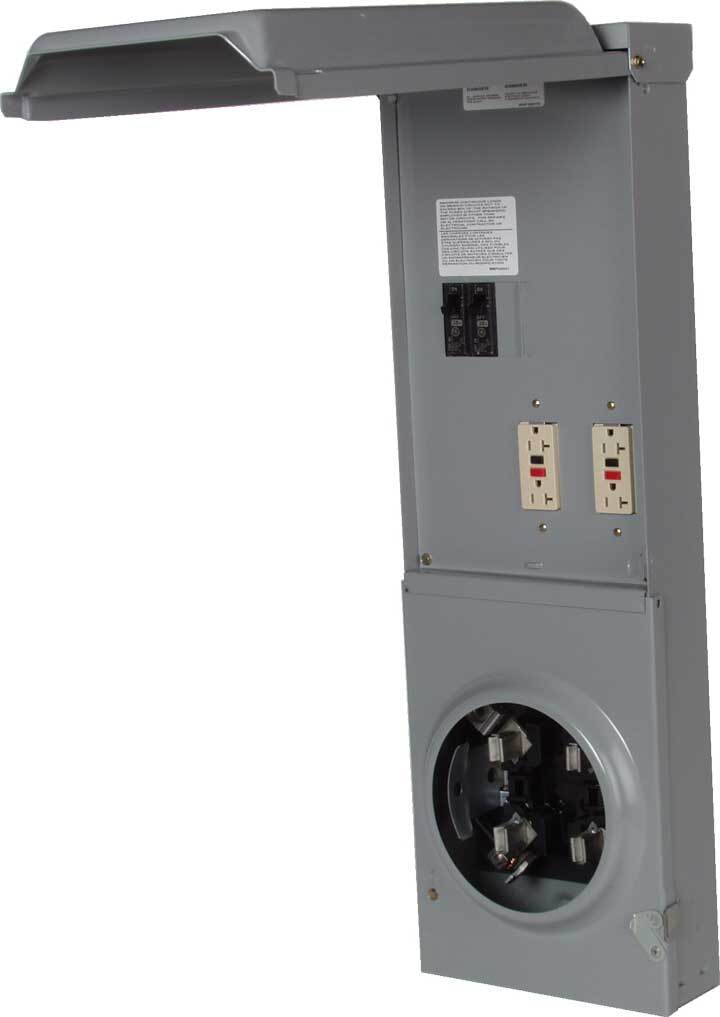 R011C010U Midwest GE Ringless Metered Power Outlet, 120/240 VAC, 100 A, 1 Phase, NEMA 3R Enclosure