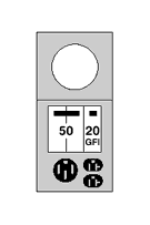 R055G Midwest GE 1-Head Ringless Metered Temporary Power Outlet, 120/240 V AC, 70 A, 1 Phase, 6 to 1/0 AWG Wire, NEMA 3R Enclosure