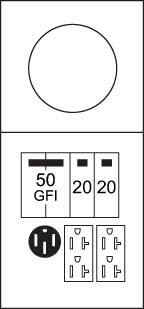 R076C033 Midwest GE 1-Head Ringless Metered Temporary Power Outlet, 120/240 V AC, 90 A, 1 Phase, 6 to 1/0 AWG Wire, NEMA 3R Enclosure