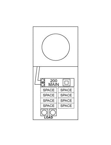 R208CP6HP 200 Amp, Headpost, Metered