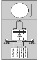 R281C1P6H034 200 Amp, Headpost, Metered, Lever Bypass