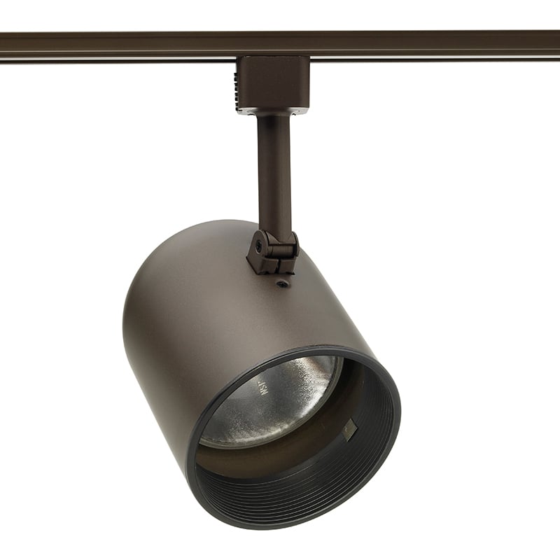R502 BLB BL Line Voltage Track Head With Baffle, Incandescent Lamp, 120 V AC, Round Back Cylinder Head