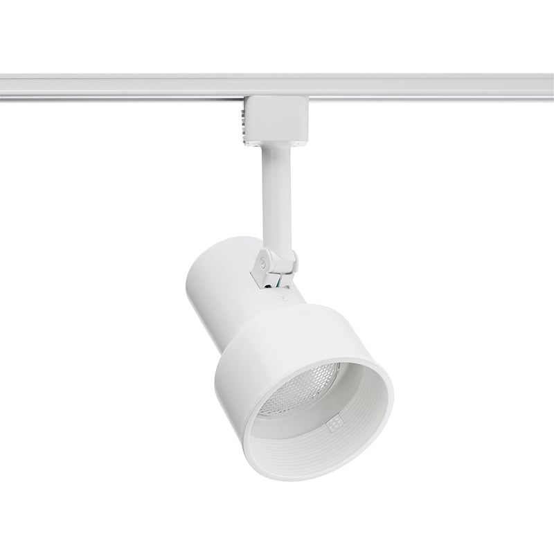 R511 WHB WH Line Voltage Track Head With Baffle, Incandescent Lamp, 120 V AC, Step Cylinder Head