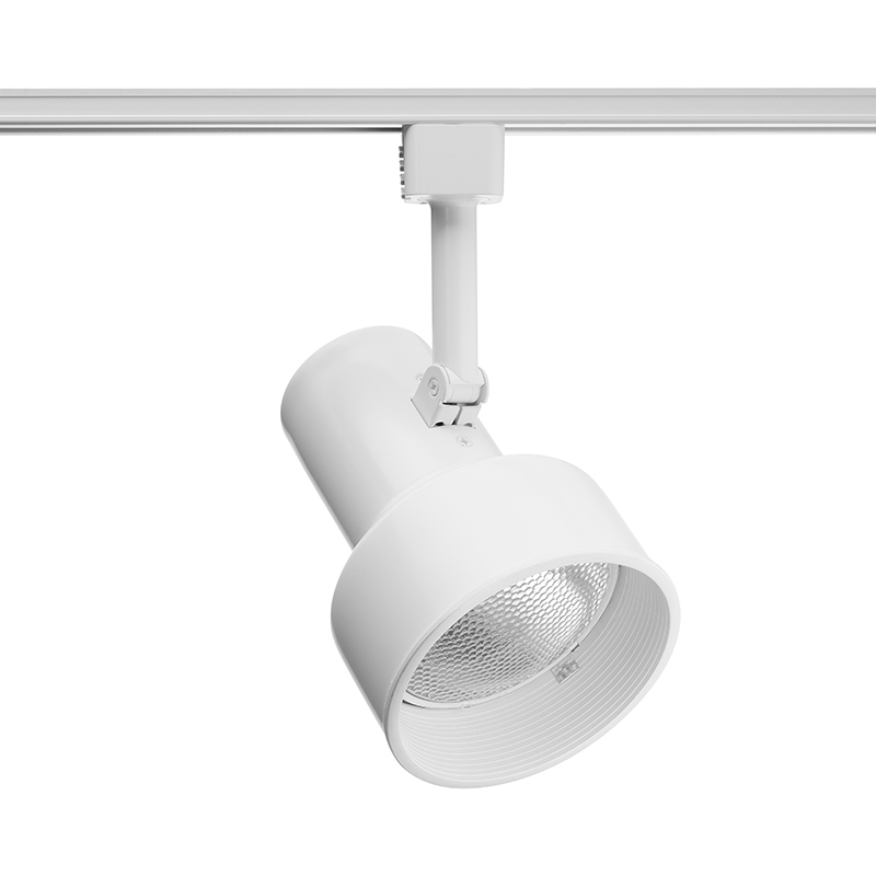 R512 WHB WH Line Voltage Track Head With Baffle, Incandescent Lamp, 120 V AC, Step Cylinder Head