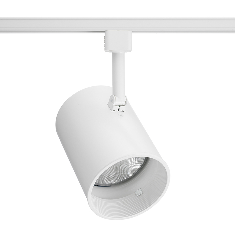 R522 WHB WH Line Voltage Track Head With Baffle, Incandescent Lamp, 120 V AC, Flatback Cylinder Head