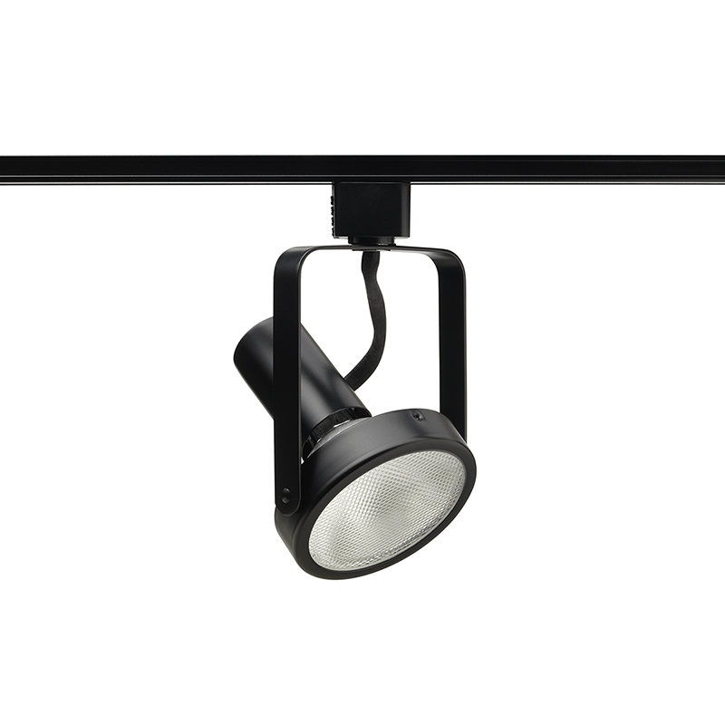 R533 BL Line Voltage Spotlight Track Head, Incandescent Lamp, 120 V AC, Open Back Head, 3-7/8 in Max Extension