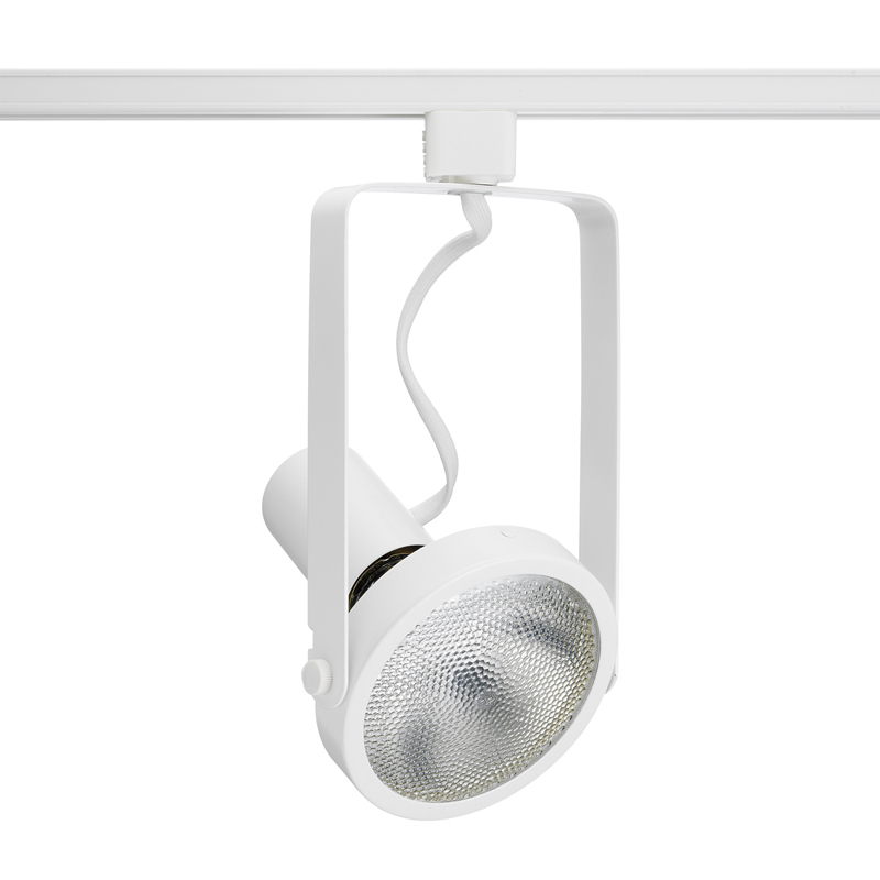 R534 WH Line Voltage Spotlight Track Head, Incandescent Lamp, 120 V AC, 4-1/2 in Max Extension