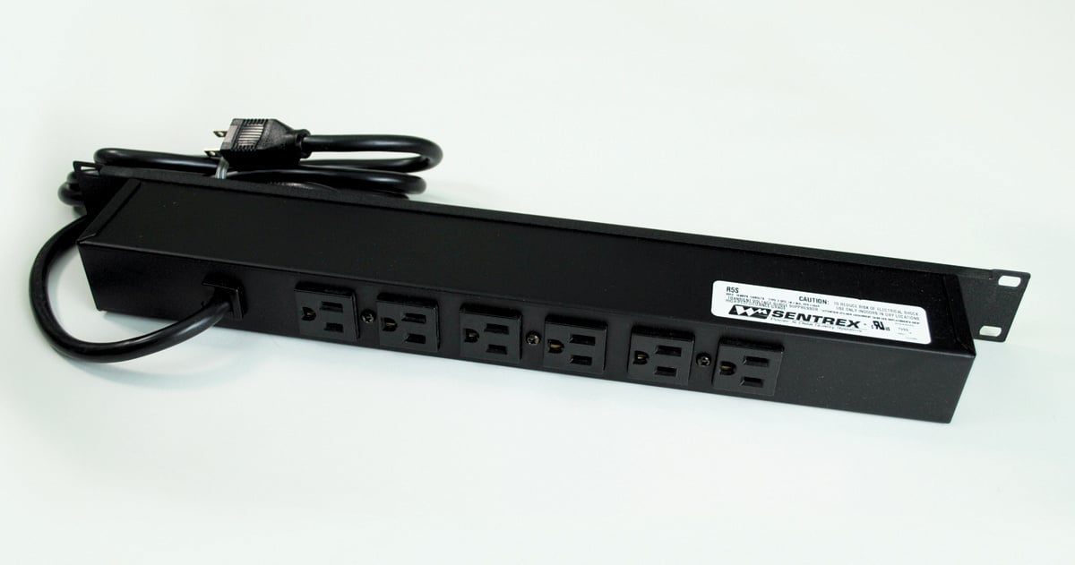 SENTREX 15A, 1U, 5R OL, SW, 6FT, BK