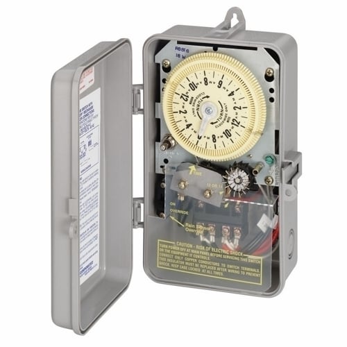 R8806P101C R8800 Electromechanical Time Switch, 12 min to 20 hr, 45 min, 14 days Setting, 208 to 277 V AC, 2 hp, 2NO 2 Form A DPST Contact, 2 Poles
