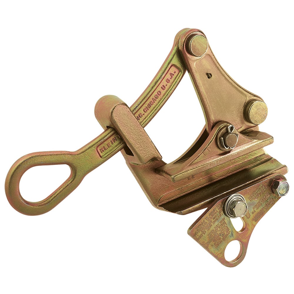 1685-31 Compact Round Jaw Parallel Jaw Grip With Hot Latch and Spring, 5/8 to 1-1/4 in Dia Cable, 7500 lb Load, Steel