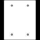  RFB11 Series 2-Gang Blank Device Plate; 3-5/8 Inch Width x 4-1/2 Inch Height