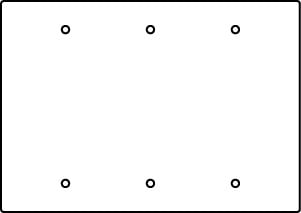 Blanking Plate; 3 Gang, 6-3/8 Inch Width x 4-1/2 Inch Height, Steel