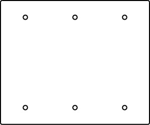  RFB11 Series 3-Gang Blank Device Plate; 5-7/16 Inch Width x 4-1/2 Inch Height