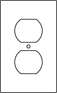 1Gang Duplex Recept Device Plate