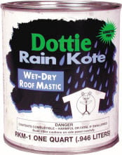 RKM4 All Weather Premium Roof Mastic, 1 gal Cartridge, Black
