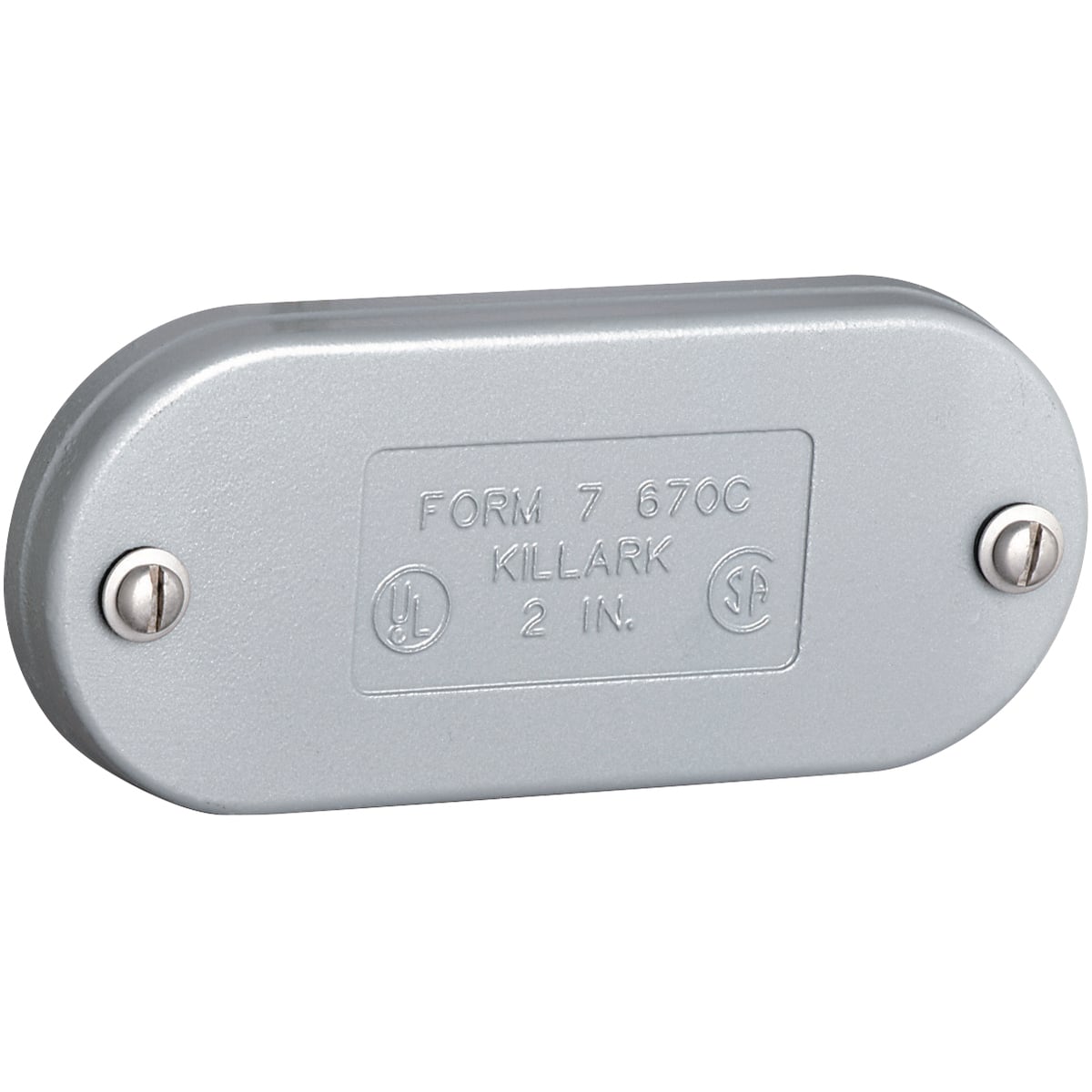 170CSA Conduit Body Cover, 1/2 in Hub, For Use With DURALOY 7 Series Fitting, Copper Free Aluminum, Electrostatic Powder Coated