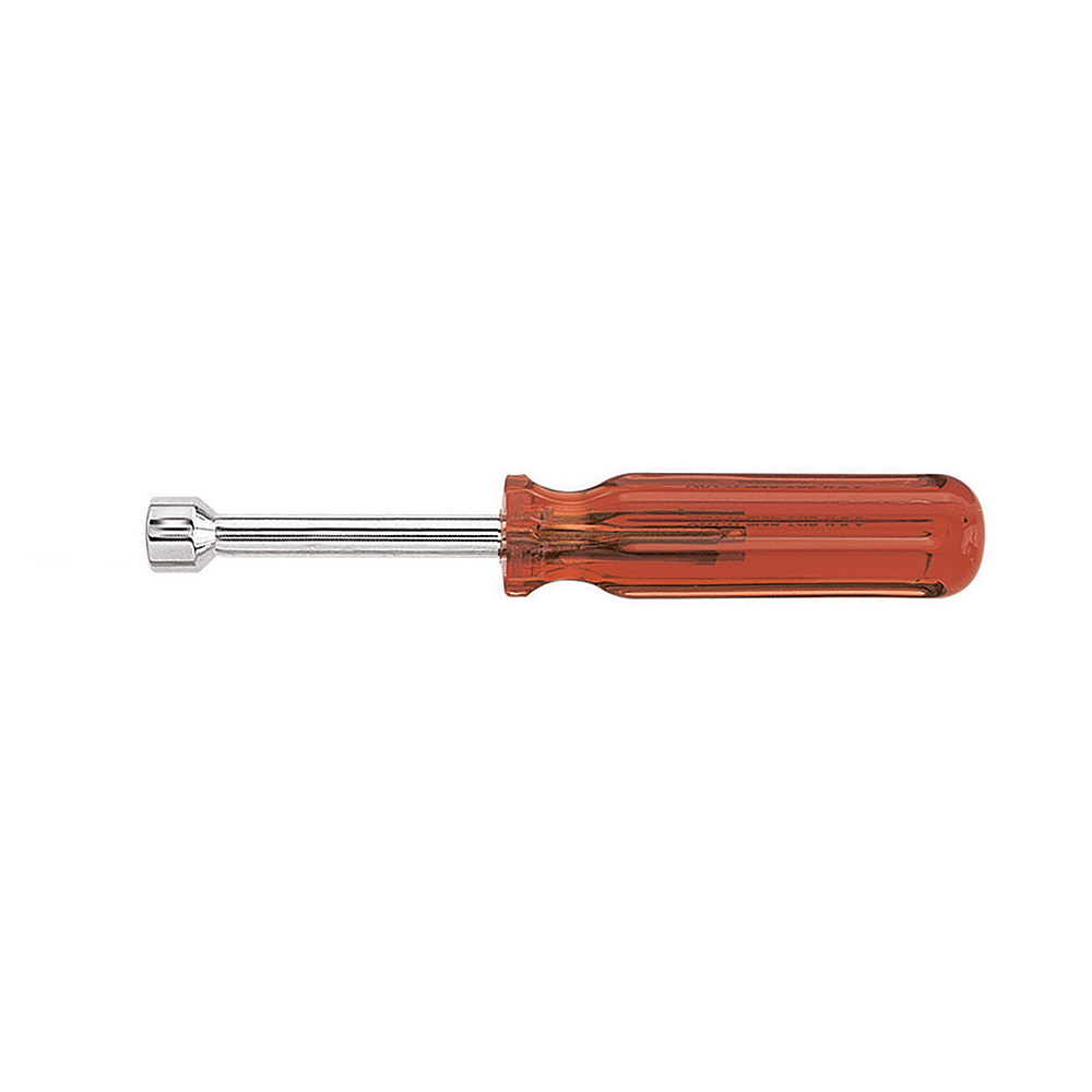 S14 Nutdriver, 7/16 in, Hollow Shank, Brown, ANSI/ASME Specified, Nickel Polished Chrome