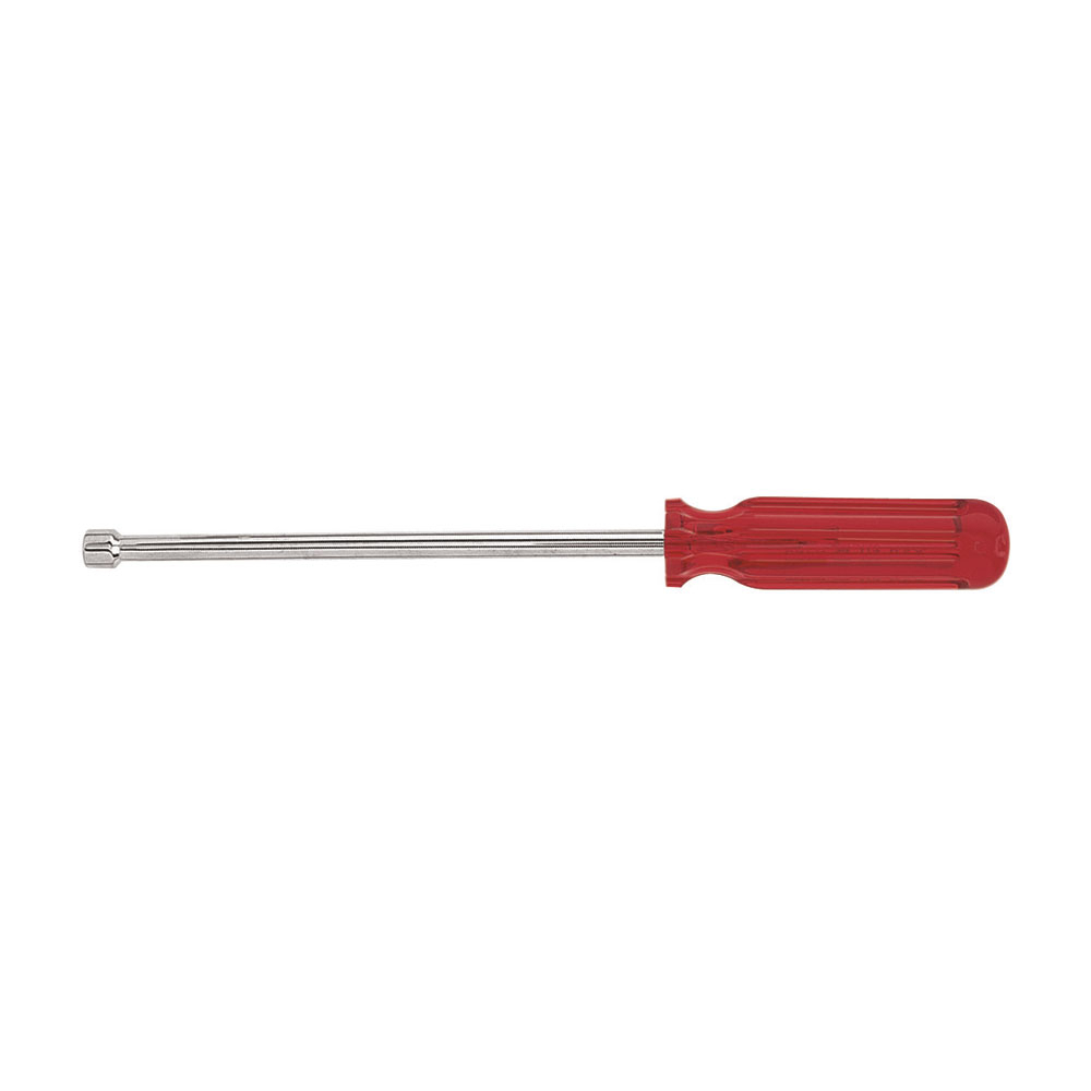 S86M Magnetic Nutdriver, 1/4 in, Solid Shank, Yellow, ANSI/ASME Specified, Nickel Polished Chrome