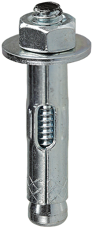 SA12214 Sleeve Anchor, 1/2 in Dia, Steel, Hex Head